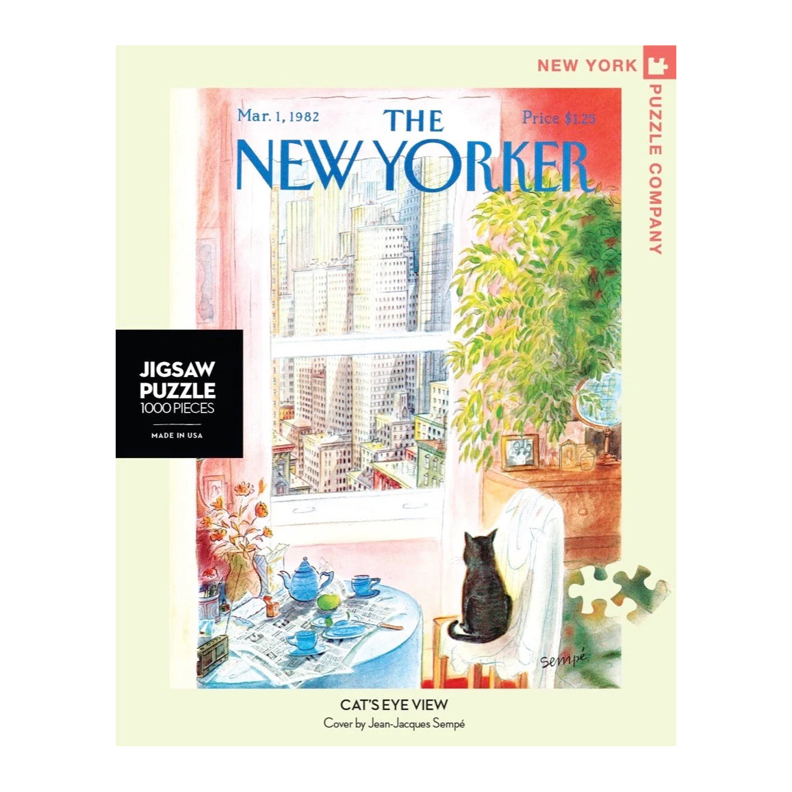 Puzzel Cat's Eye View│The New Yorker │art. NPZNY1708│vooraanzicht verpakking