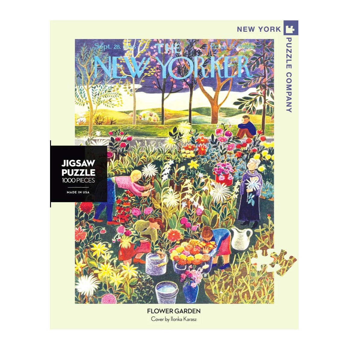 Puzzel The New Yorker│Flower Garden│New York Puzzle Company│art. NPZNY1953│voorkant verpakking