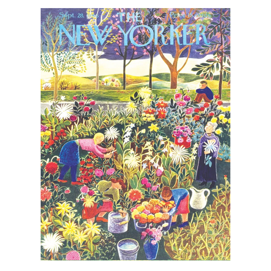 Puzzel The New Yorker│Flower Garden│New York Puzzle Company│art. NPZNY1953│omslag tijdschrift