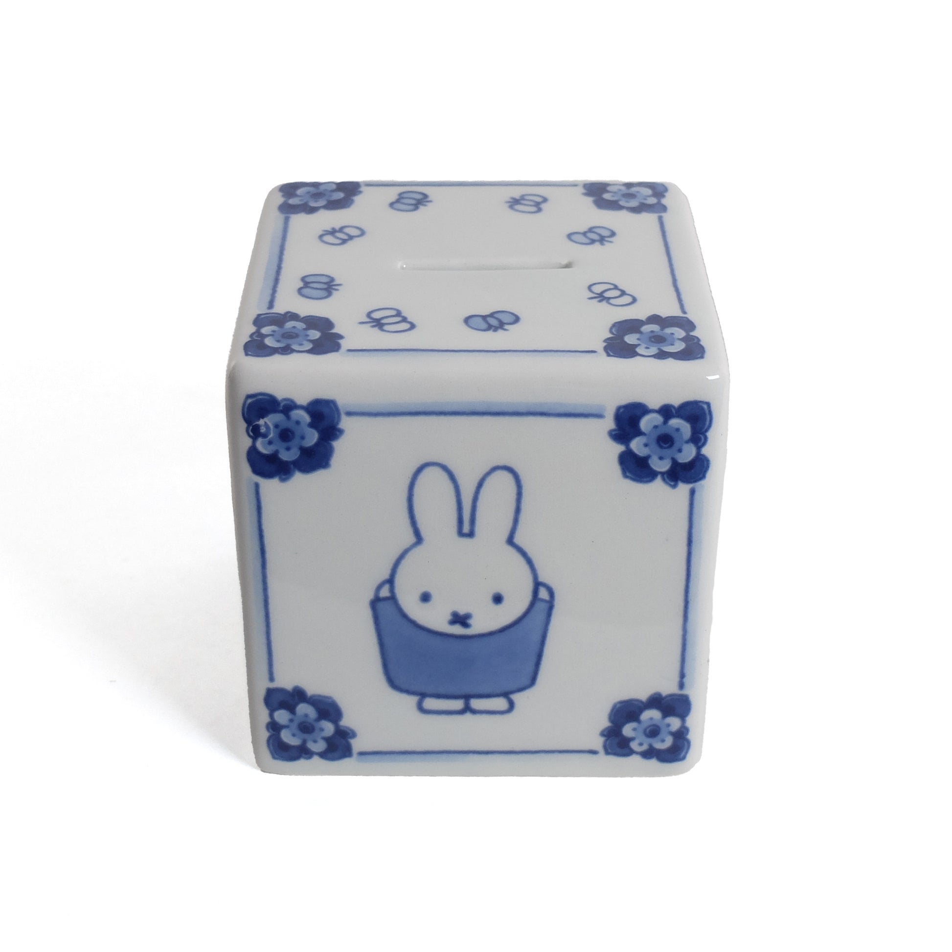 Nijntje Spaarpot Kubus Royal Delft│Delfts Blauw│art. 46200800│bovenaanzicht schuin