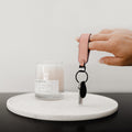 Obitkey Loop Roze│Sleutelhanger Leer│art. PLK1-CCY-101│boven marmeren plaat 
