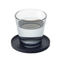 Tower onderzetter Siliconen Zwart│Yamazaki│art. 025393│met waterglas en witte achtergrond