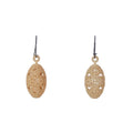 Oorbellen Oval Floral Geel│Studio E-Posh│vooraanzicht