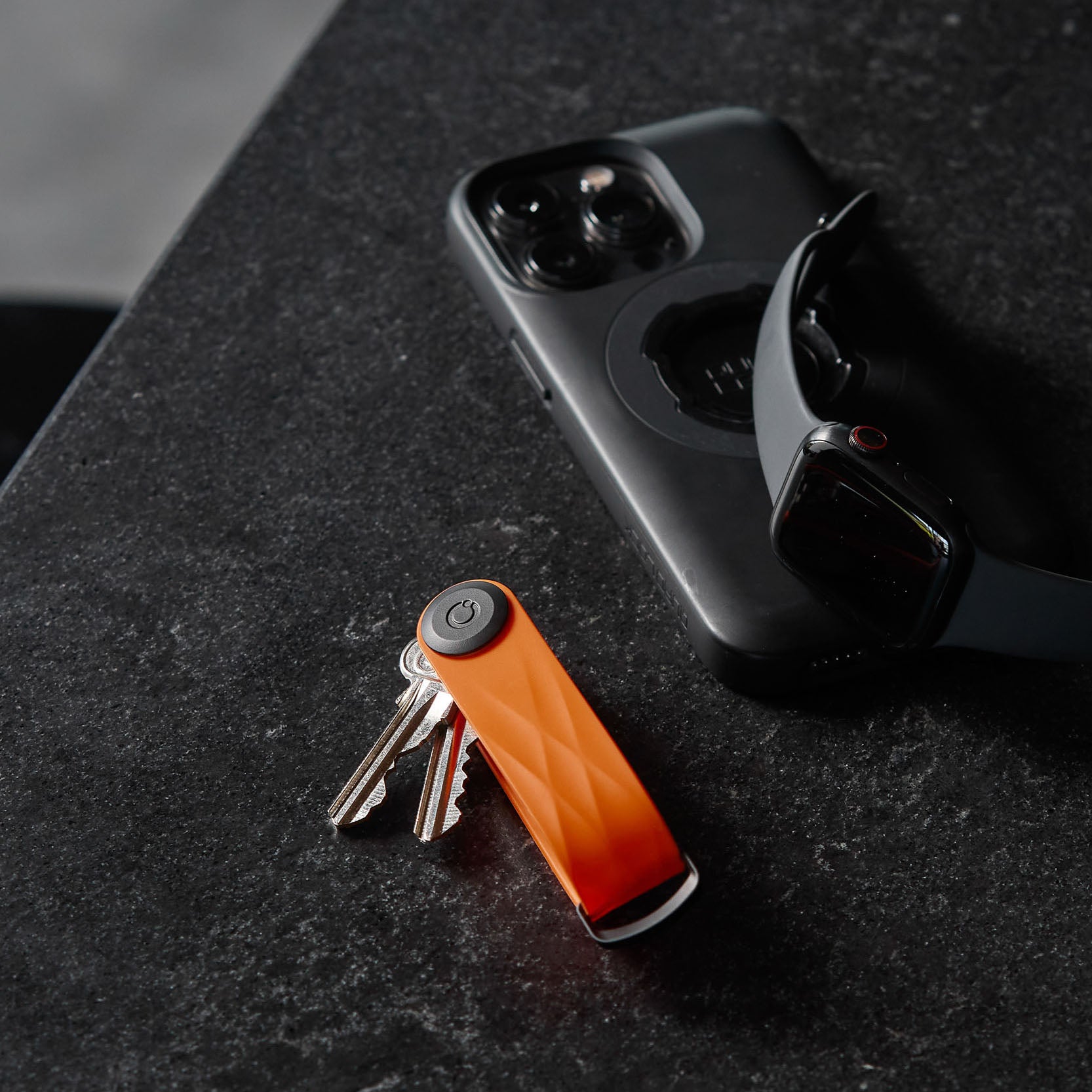 Obitkey Key Organiser Active Tangerine│art. KAT3-TNG-103│nasst IPhone en Iwatch