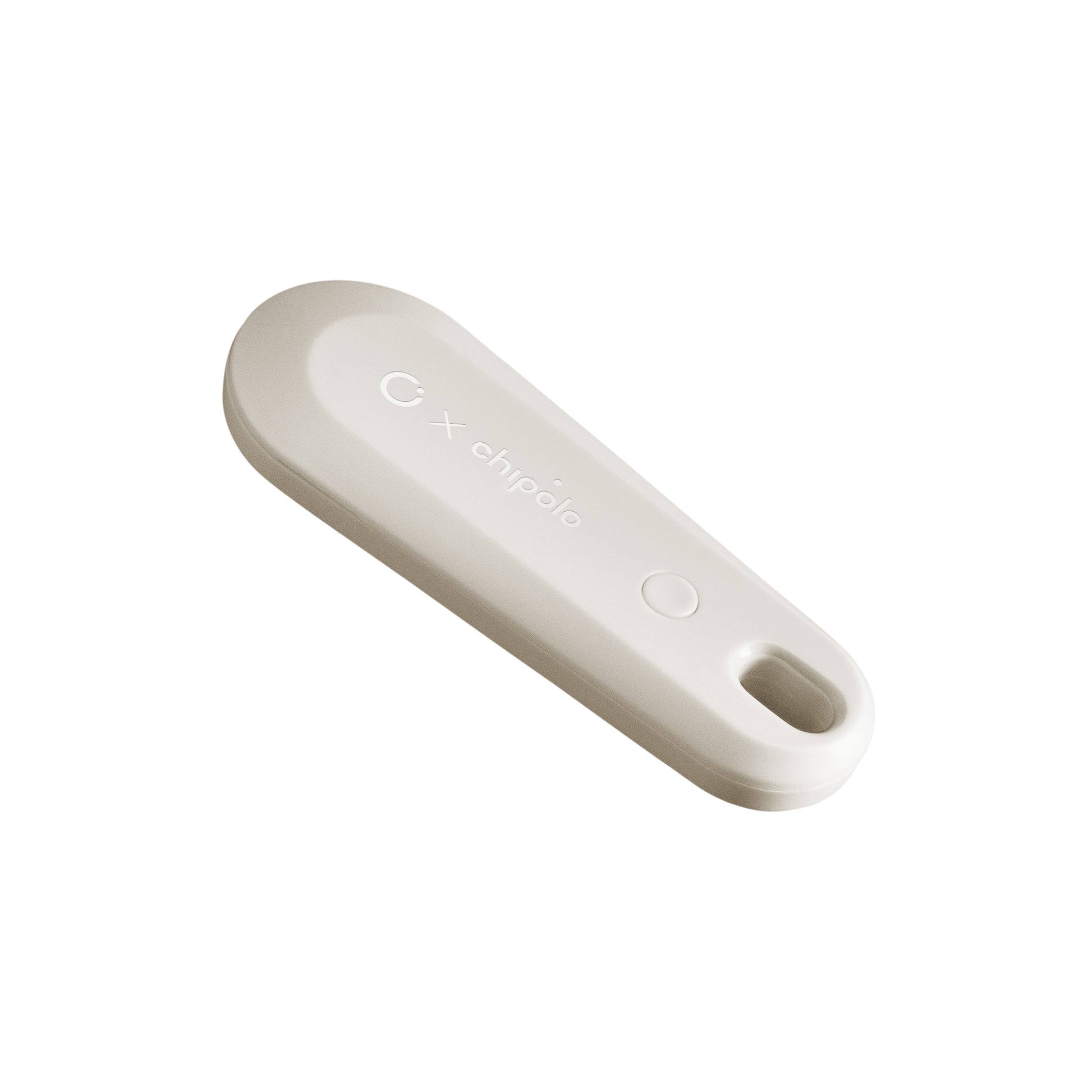 Orbitkey  Chipolo Tracker V2 Stone│art. TBT2-GRY-104│bovenaanzicht schuin zonder koord