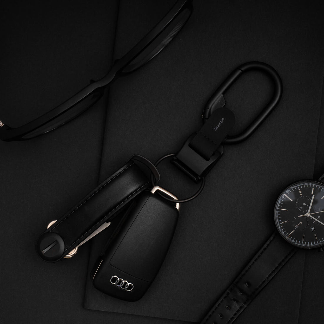 Orbitkey Clip V2 Zwart│art. CLPL-2-BKBKBK│met sleutels