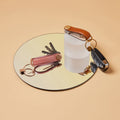 Orbitkey Gift Set Sleutelhouder Cotton Candy+ Ring V2│art. GLT2-CCT-201│met cognac Tan versie op spiegel