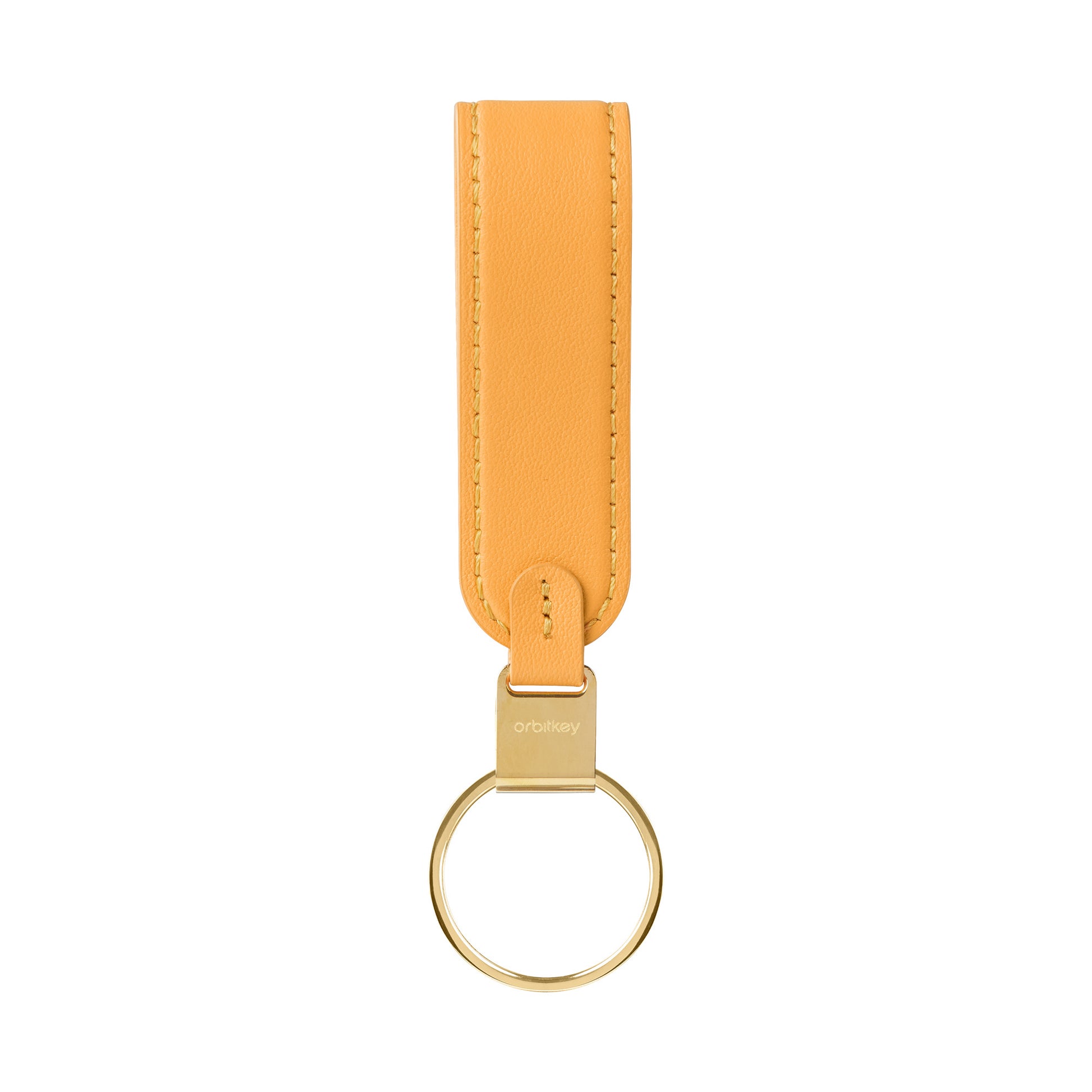 Orbitkey Loop Oranje│Sleutelhanger Leer│art. PLK1-OGE-101│voorkant zonder sleutels