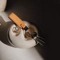 Orbitkey Loop Oranje│Sleutelhanger Leer│art. PLK1-OGE-101│op stenen organizer met ring