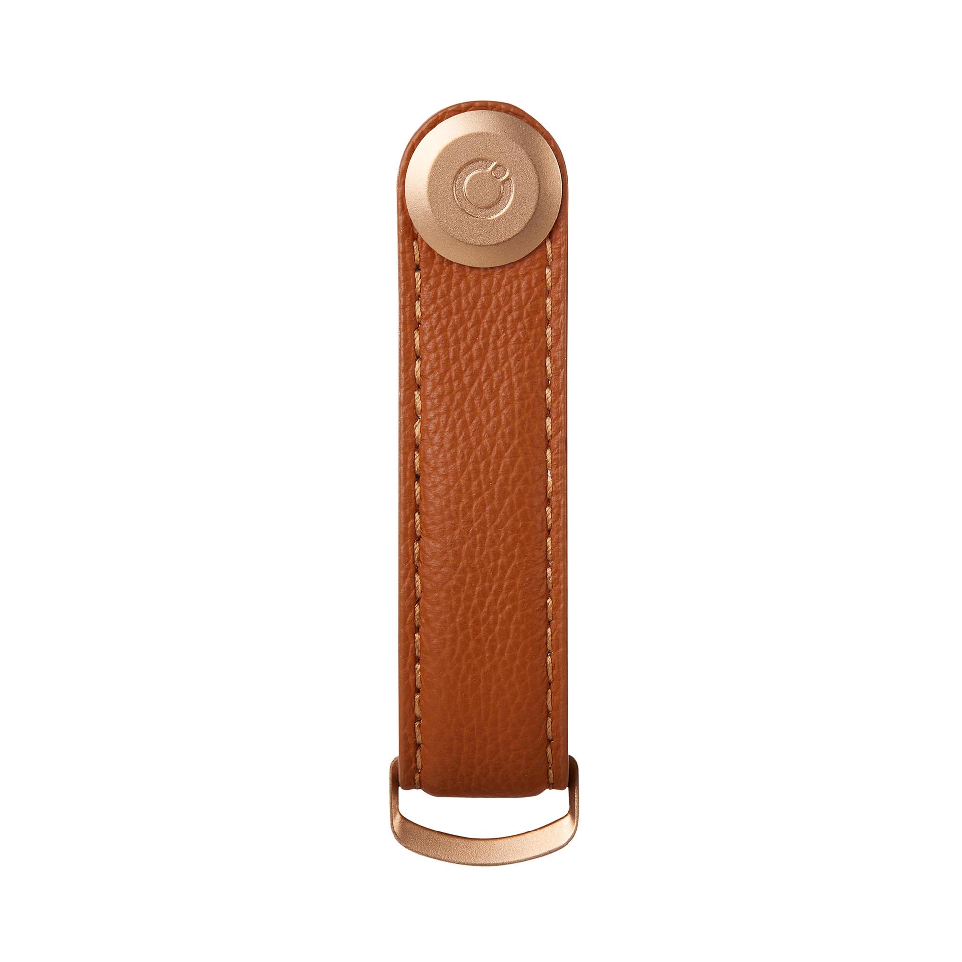 Orbitkey Pebbled Leather Amber│Sleutelhouder│art. KPB2-AMB-101│voorkant met witte achtergrond