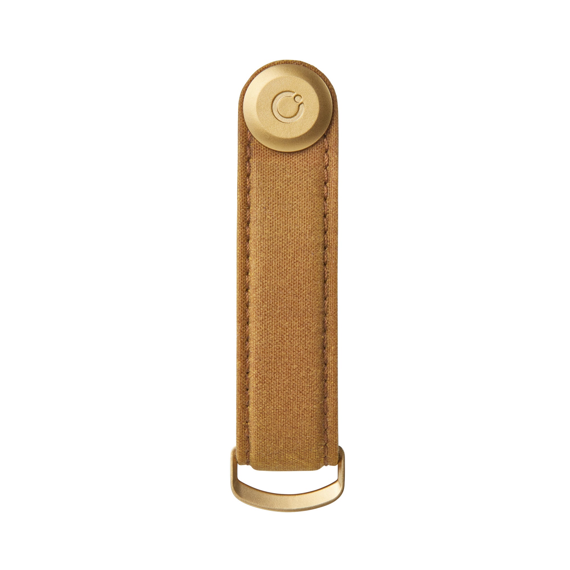 Orbitkey Key Organiser Waxed Canvas Golden Sand│art. KWC2-GSD-107│vooraanzicht met witte achtergrond