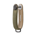 Orbitkey Waxed Canvas Sleutelhouder Khaki Green│art. KWC2-KGN-107│zijkant schuin zonder sleutels