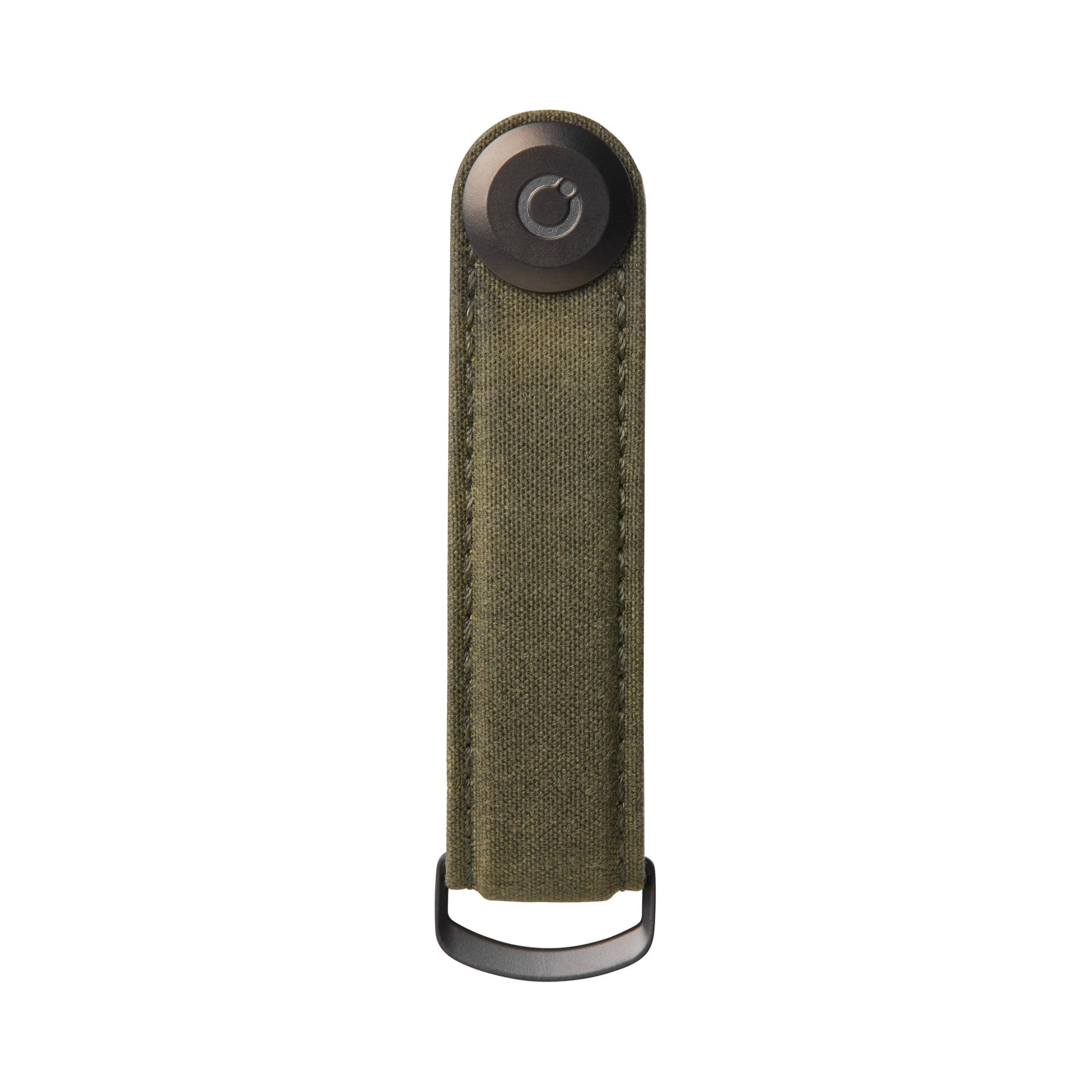 Orbitkey Waxed Canvas Sleutelhouder Khaki Green│art. KWC2-KGN-107│voorkant met witte achtergrond