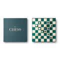 Classic Chess Schaakspel│Printworks│art. PW00684│naast doos bovenaanzicht met witte achtergrond