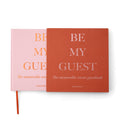Gastenboek Roze - Roestbruin│Printworks│art. PW00375│Guestbook half uit hoes met witte achtergrond
