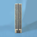 Memoblok Paperscraper Skyscraper Downtown│vooraanzicht met blauwe achtergrond