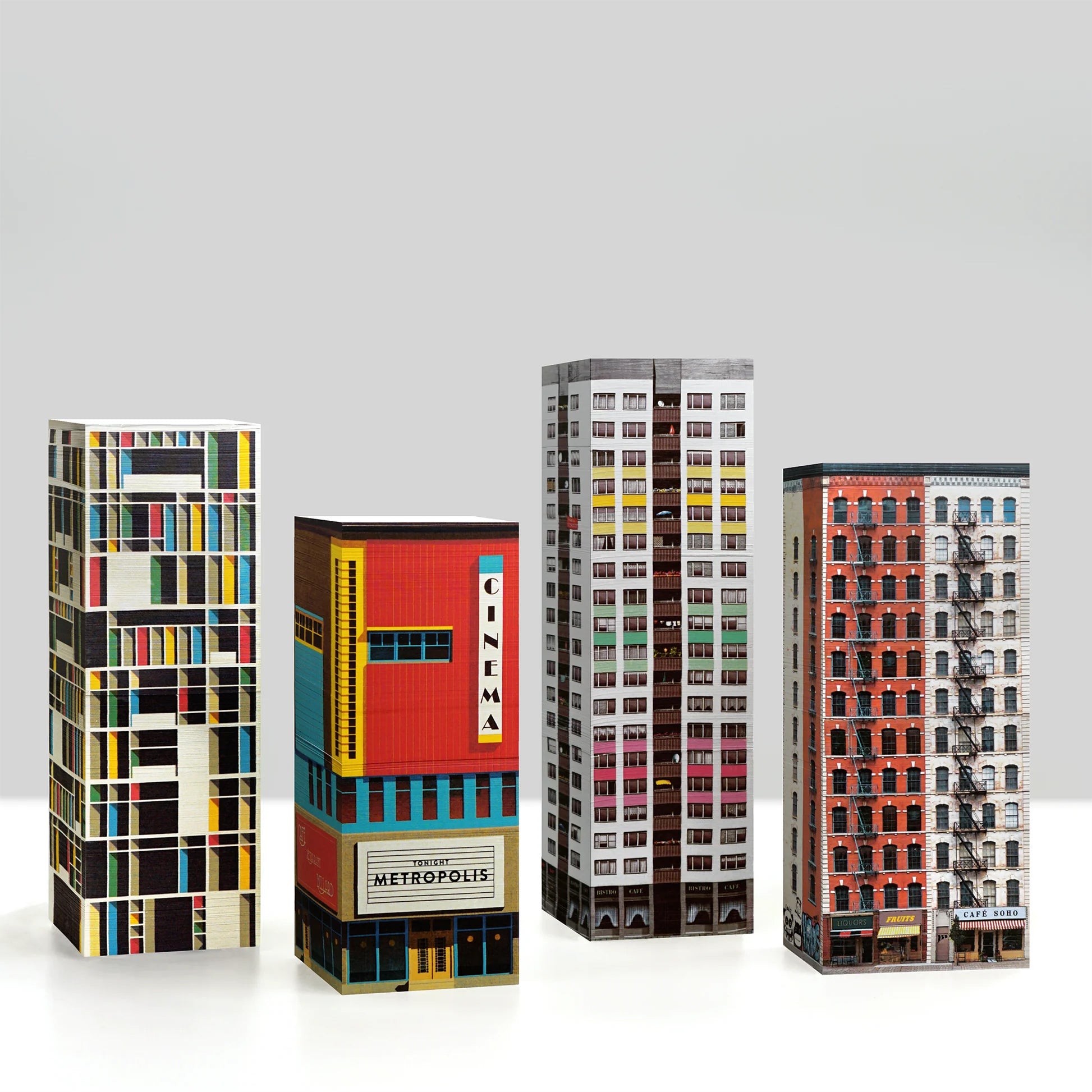 Paperscraper Miami│Memoblok│diverse soorten naast elkaar