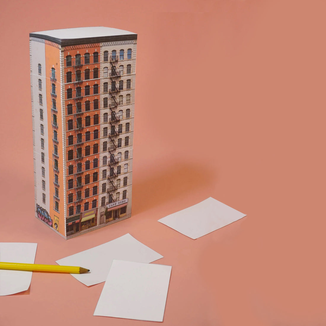 Memoblok Paperscraper Townhouse Soho│Seltmann Publishers│voorkant schuin