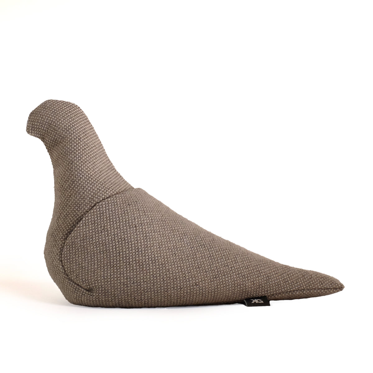 Pigeon Service stoffen duif nr.15 in gemeleerd beige, zijaanzicht