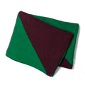 Plaid Gebreid Katoen Groen-Bruin Suite702│opgevouwen met witte achtergrond│art. CKP130GRCH