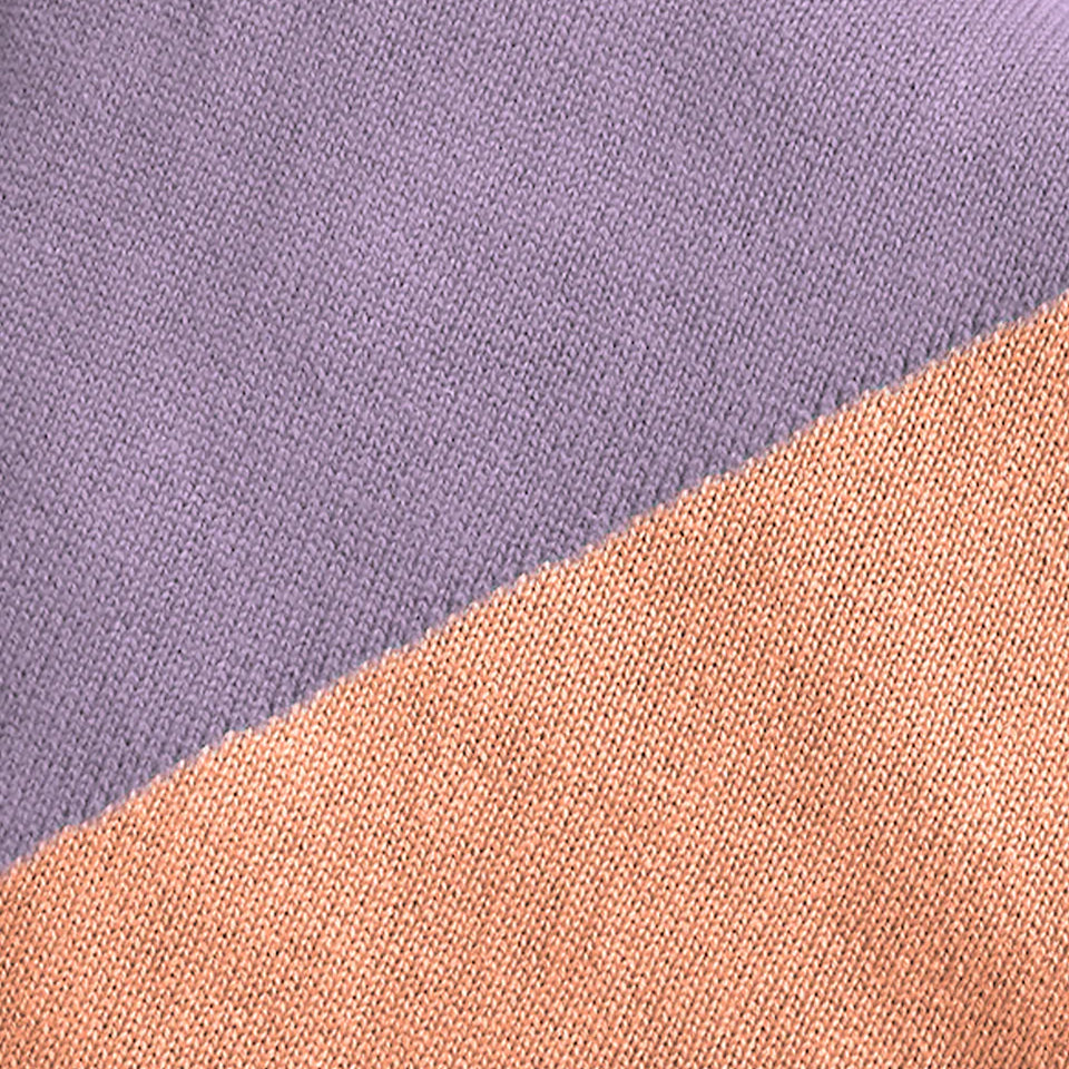 Plaid Gebreid katoen Lila-Roze Suite702│close-Up materiaal│art. CKP130LIPE