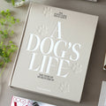 Fotoalbum Printworks Large│A Dog's Life│art. PW00621│bovenaanzicht op tafel naast tijdschriften etc. 