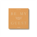 Beige Be My Guest guest book by Printworks lying flat, seen from above