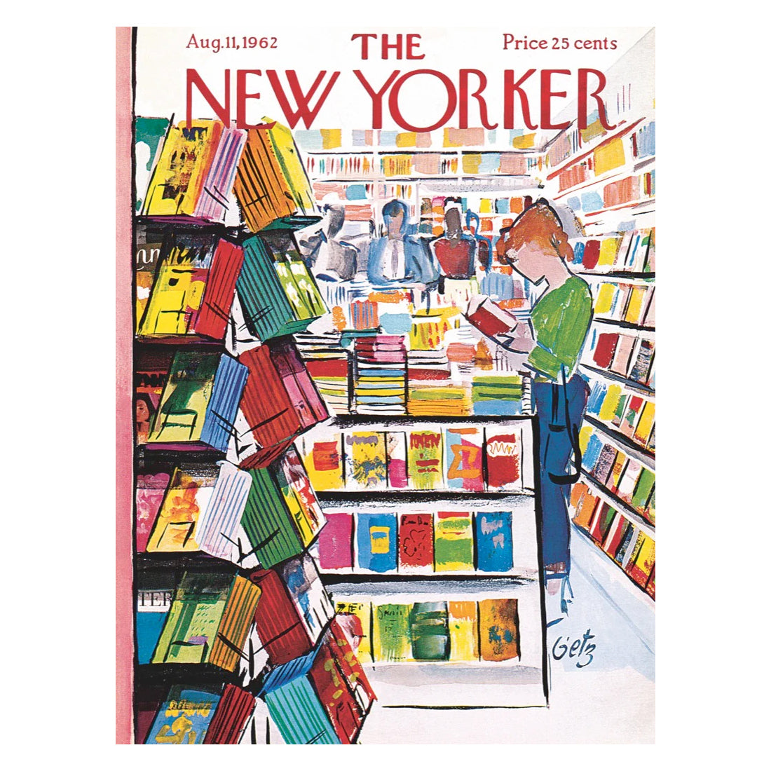 Puzzel the Bookstore│The New York Puzzle Company│art. NPZNY1804│originele afbeelding tijdschrift