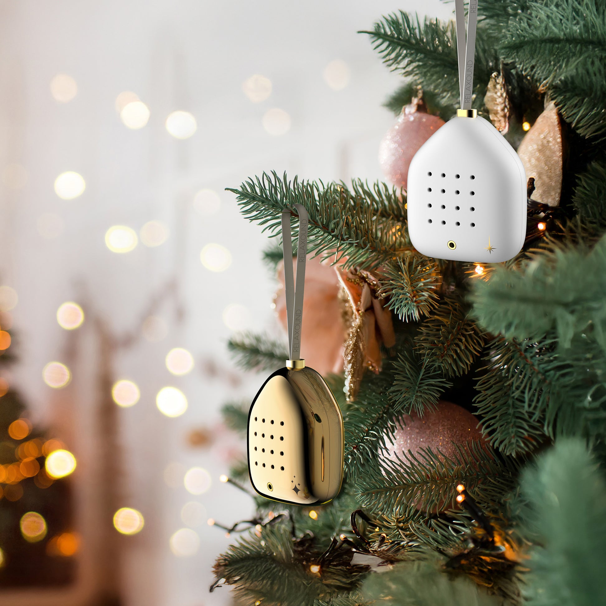 Relaxound Jingle Bells Gold Glow│art. 11RBJ0106001│in kerstboom met witte versie