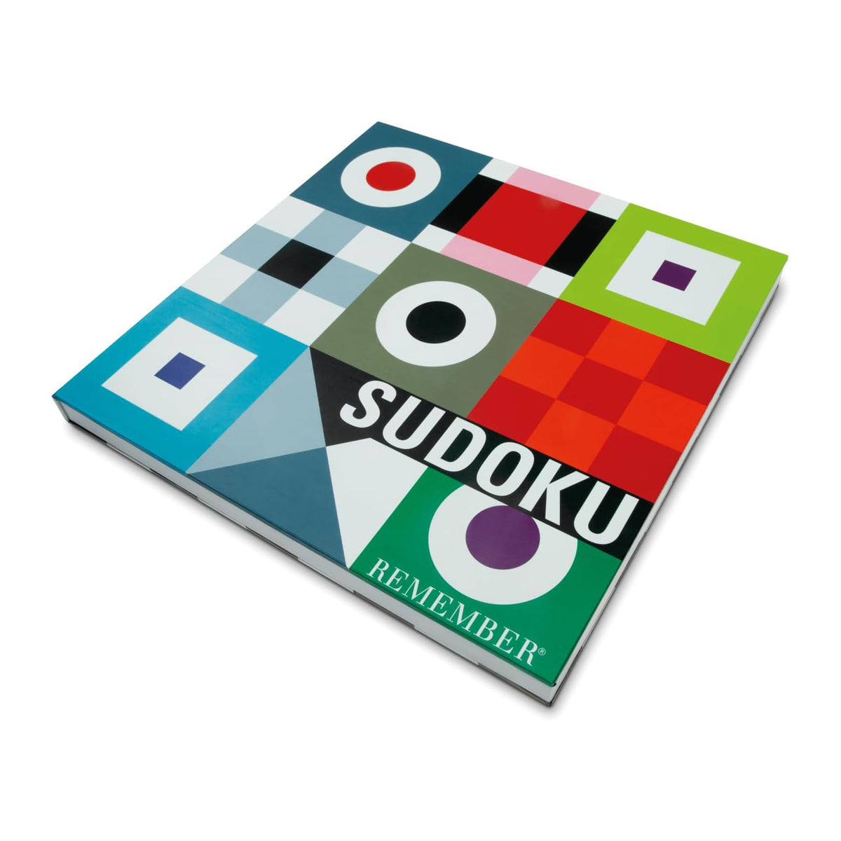 Remember Sudoku Wooden Board Game | angled top view of the box on a white background