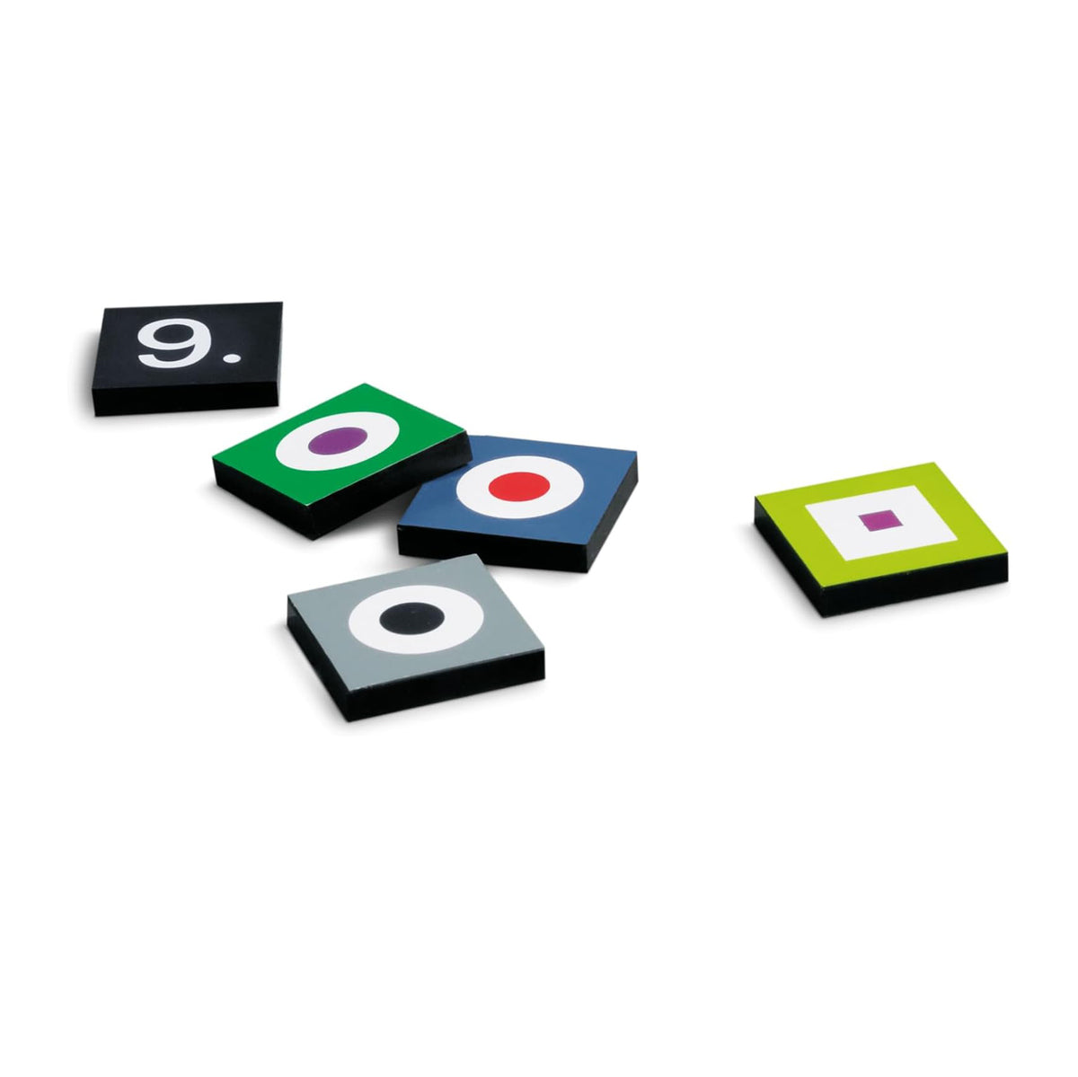 Remember Sudoku Wooden Board Game | close-up of the tiles with the graphic print