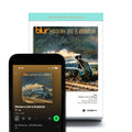 Scheurkalender The Art of Vinyl Covers 2026│Platenhoezen│vooraanzicht met Album Blur en Spotify op telefoon