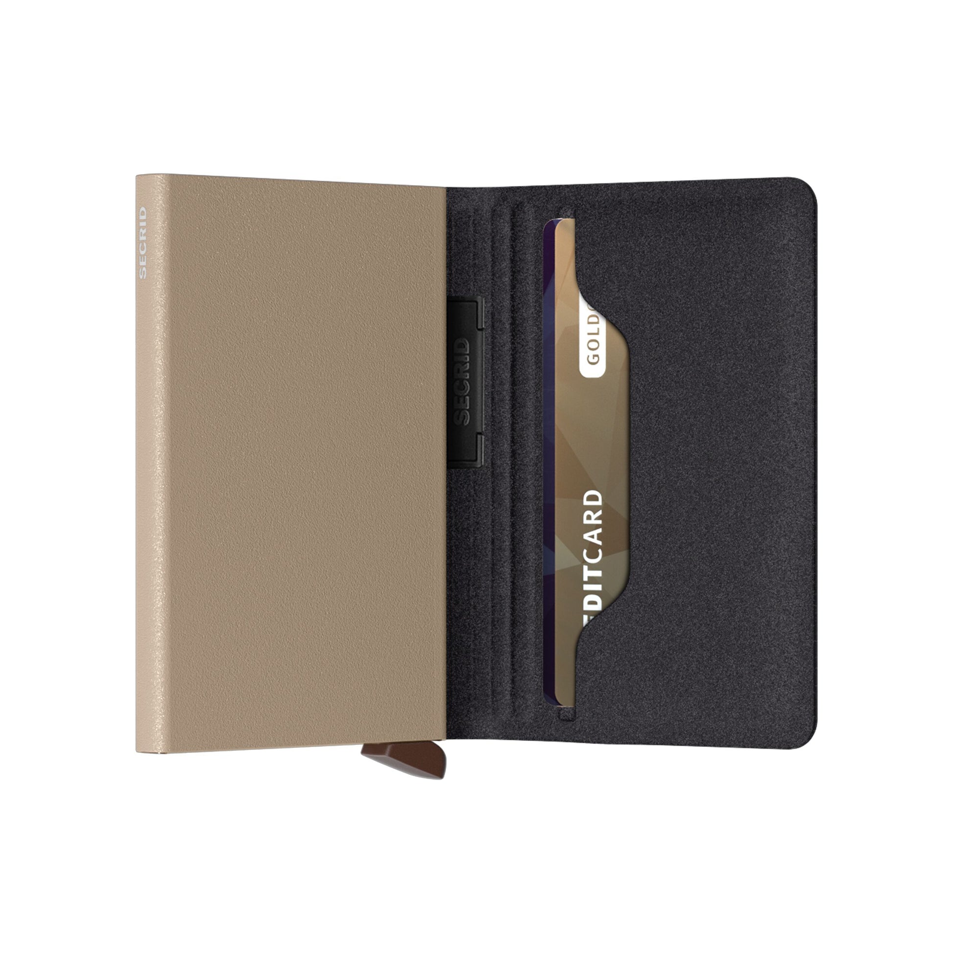 Secrid Bandwallet Liba│art. BLI-BLACK-OLIVE│half geopend