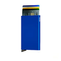 Secrid Cardprotector│art. C-BLUE│Pasjeshouder│vooraanzicht met uitgeschoven pasjes