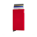 Secrid Cardprotector│art. C-RED│Pasjeshouder│vooraanzicht met uitgeschoven pasjes