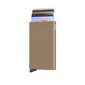 Secrid Cardprotector│art. C-SAND│pasjeshouder│vooraanzicht met uitgeschoven pasjes