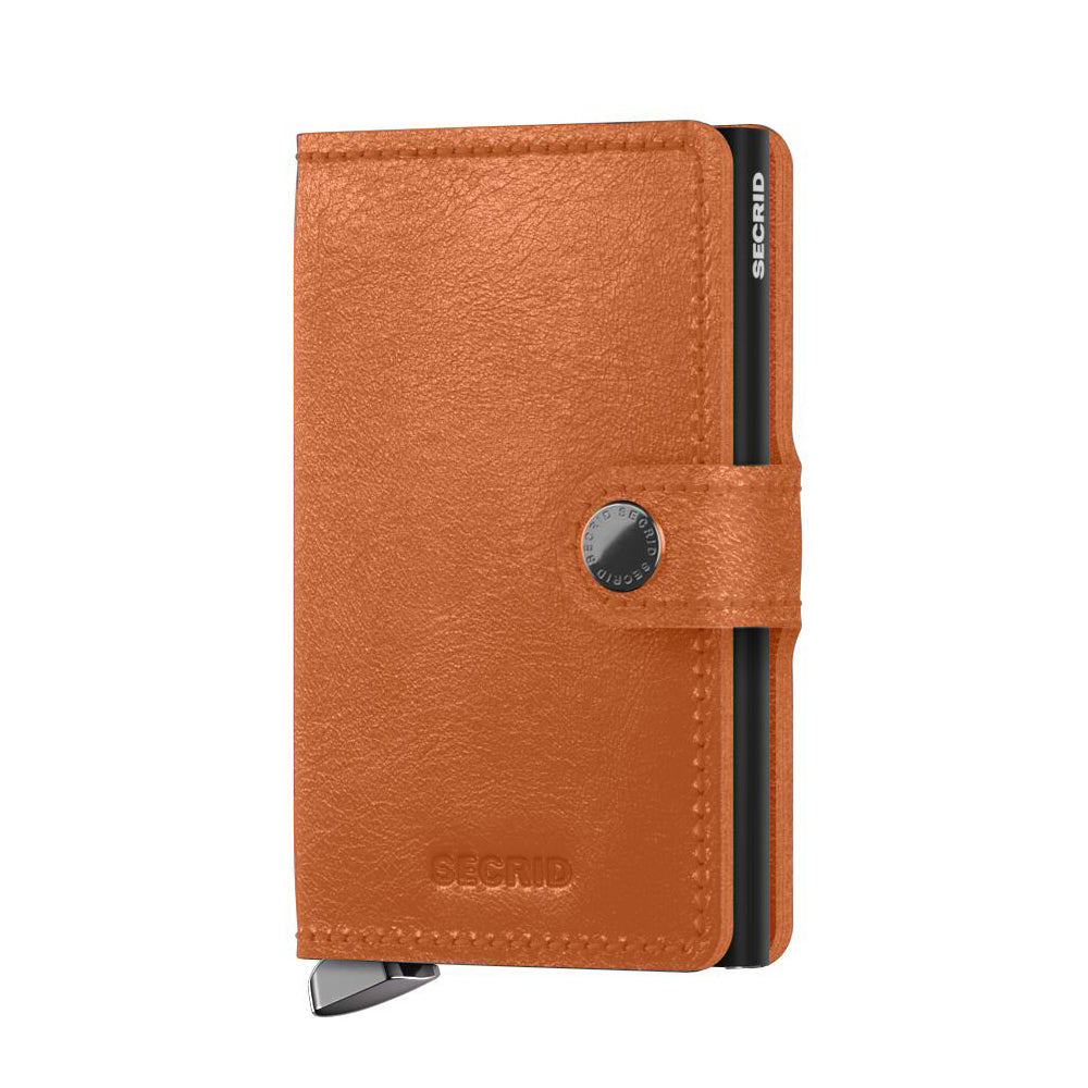 Secrid Miniwallet Premium Basco│Pasjeshouder│art. MBC-COGNAC│vooraanzicht met witte achtergrond