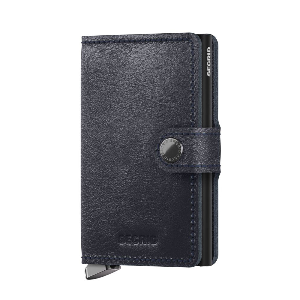 Secrid Miniwallet Premium Basco│Pasjeshouder│art. MBC-NAVY│vooraanzicht met witte achtergrond