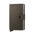Secrid Miniwallet Carbon│art. MCA-KHAKI││Pasjeshouder│voorkant met witte achtergrond