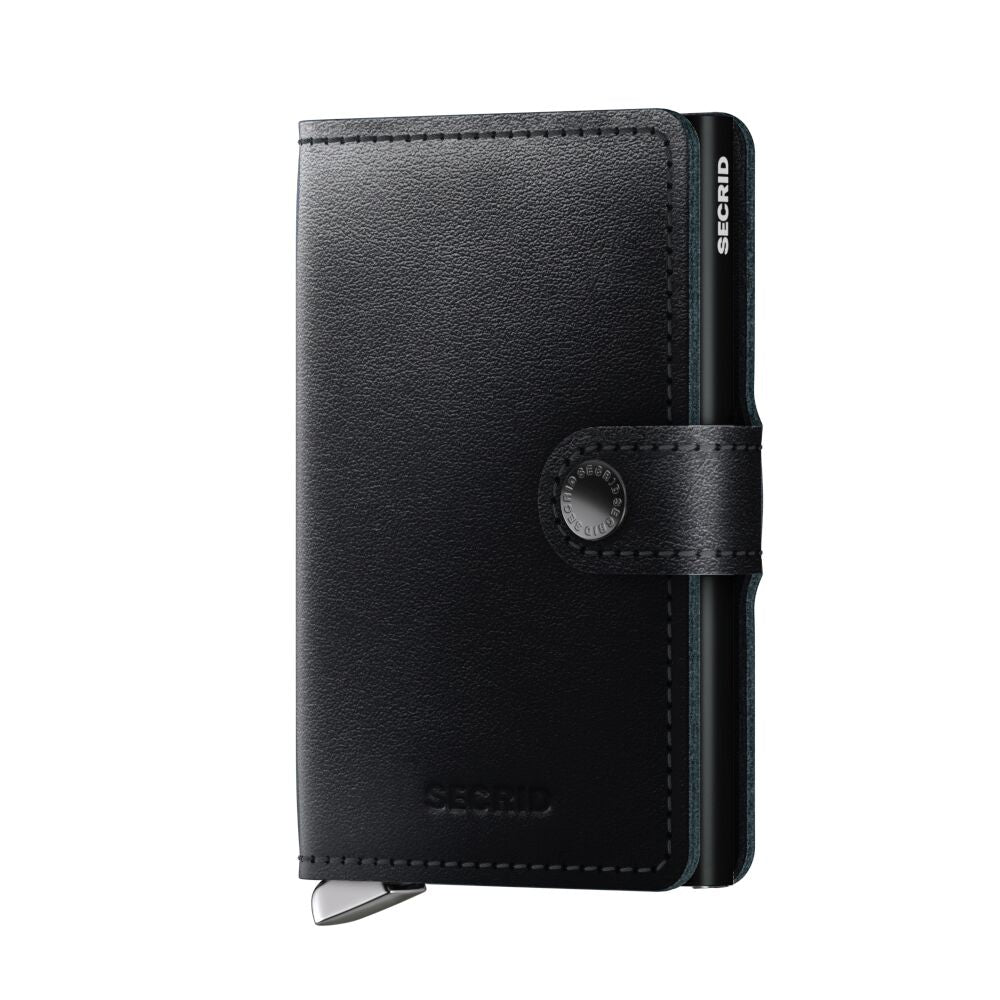 Secrid Miniwallet Premium Dusk│art. MDU-BLACK│Pasjeshouder│vooraanzicht met witte achtergrond