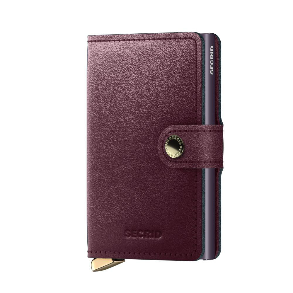 Secrid Miniwallet Premium Dusk│art. MDU-BORDEAUX│Pasjeshouder│voorkant met witte achtergrond