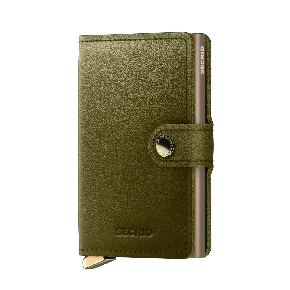 Secrid Miniwallet Premium Dusk│art. MDU-OLIVE│Pasjeshouder│voorkant met wittte achtergrond