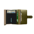 Secrid Miniwallet Premium Dusk│art. MDU-OLIVE│Pasjeshouder│geopend met contant geld