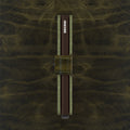 Secrid Miniwallet Dutch Martin│art.MDM-OLIVE│Pasjeshouder│zijkant met leersoort op achtergrond