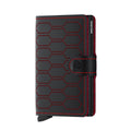 Secrid Miniwallet Fuel│Pasjeshouder en Portemonnee│art. MFU-BLACK-RED│voorkant met witte achtergrond