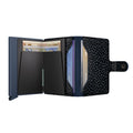 Secrid Miniwallet Giraffina│Pasjeshouder│art. MGI-BLUE│geopend met contant geld