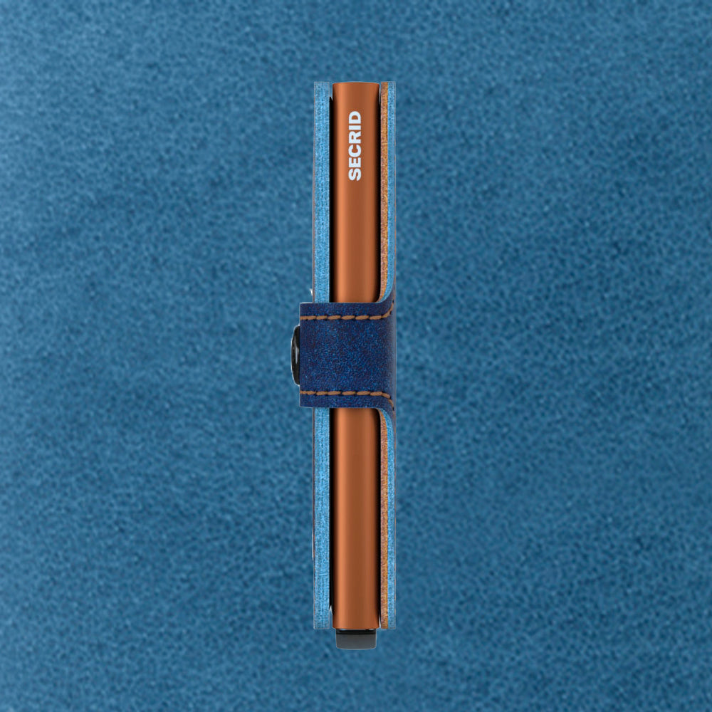 Secrid Miniwallet Indigo│art. MIN-5RUST│Pasjeshouder│voorkant met witte achtergrond