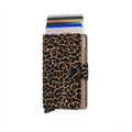 Secrid Miniwallet Leo│art. MLE-BEIGE│Pasjeshouder en Portemonnee│vooraanzicht met uitgeschoven pasjes