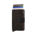 Secrid Miniwallet Leo│art. MLE-BEIGE│Pasjeshouder en Portemonnee│vooraanzicht met uitgeschoven pasjes 