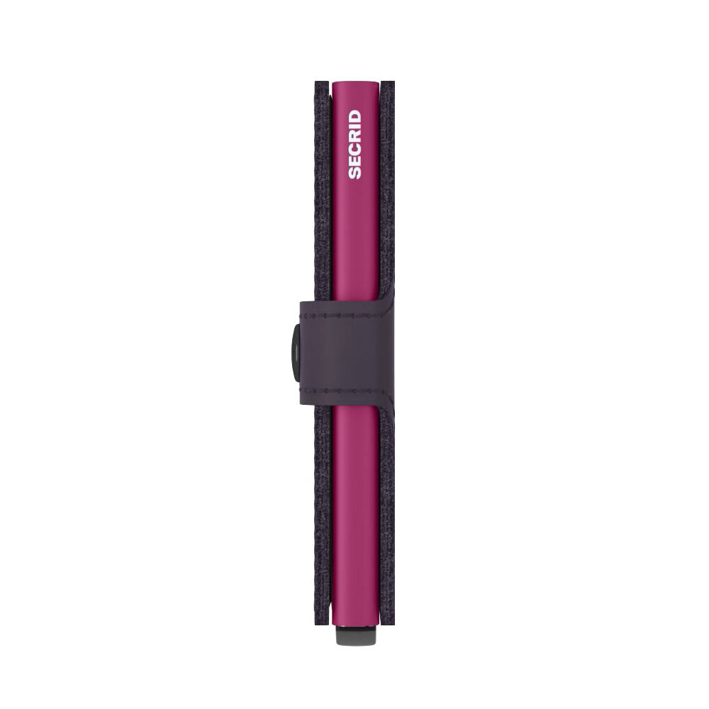 Secrid Miniwallet Matte│art. MM-DARKPURPLE&FUCHSIA│zijkant